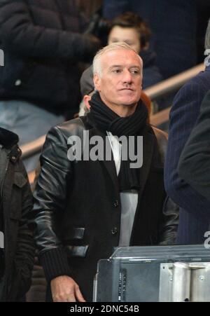 Didier Deschamps attending the UEFA champions League fourth round soccer match, Paris Saint-Germain Vs Chelsea FC at Parc des Princes stadium in Paris, France on February 17, 2015. Photo by Christian Liewig/ABACAPRESS.COM Stock Photo