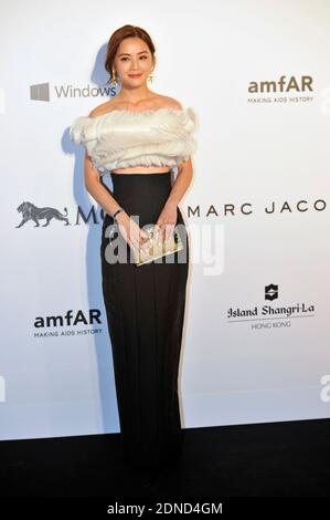 Actress and Singer Charlene Choi arrives on the red carpet during the 2015 amfAR Hong Kong gala at Shaw Studios on March 14, 2015 in Hong Kong. Photo by Lucas Schifres/ABACAPRESS.COM Stock Photo