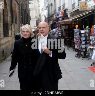 Louis Bodin and his wife Claire Depeuille-Bodin attending Funeral of Florence Arthaud at Saint Severin's Church in Paris, France on March 30, 2015. Photo by Alain Apaydin/ABACAPRESS.COM Stock Photo