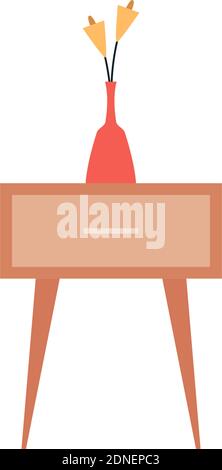 Isolated small table household items icon- Vector Stock Vector