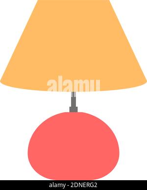 Isolated red lamp household items icon- Vector Stock Vector