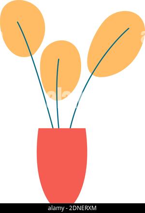 Isolated flower vase household items icon- Vector Stock Vector