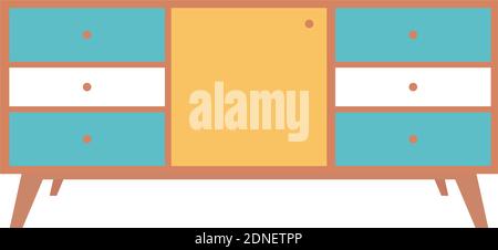 Isolated small table household items icon- Vector Stock Vector