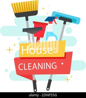 Cleaning products house cleaning image in white blackboard- Vector Stock Vector