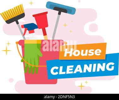 Products house cleaning in white background image- Vector Stock Vector