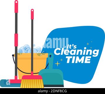 Products cleaning time in white background image- Vector Stock Vector