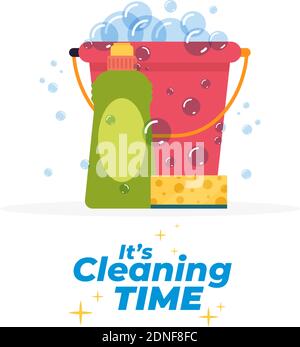 Products cleaning time in white background image- Vector Stock Vector