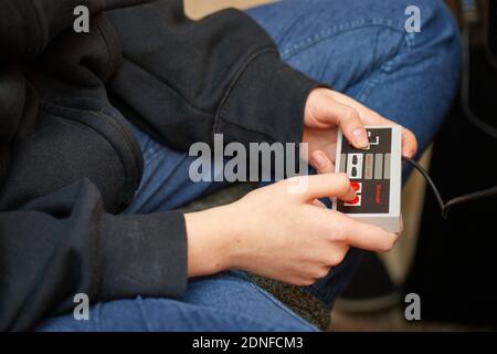 Nintengo NES playing controller Stock Photo