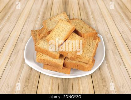 Crunchy Rusk Cake rusk delicious indian Pakistani snacks Stock Photo - Alamy
