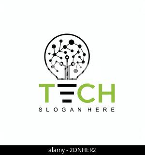 symbol design creative tech logo icon template inspiration. Stock Vector