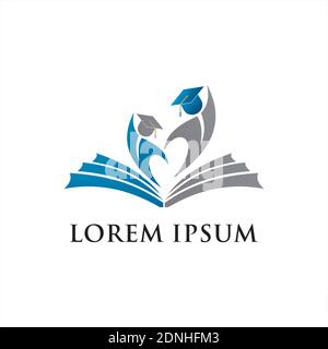 Book logo college student illustration Stock Vector
