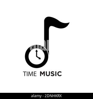 Time music of entertainment abstract logo design Stock Vector