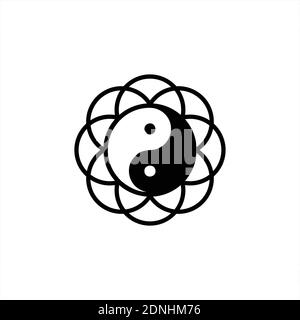 yin yang logo vector template Stock Vector