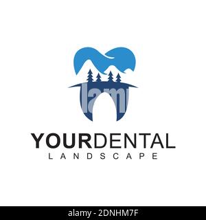 symbol design outdoor dental health logo vector icon template inspirations. Stock Vector