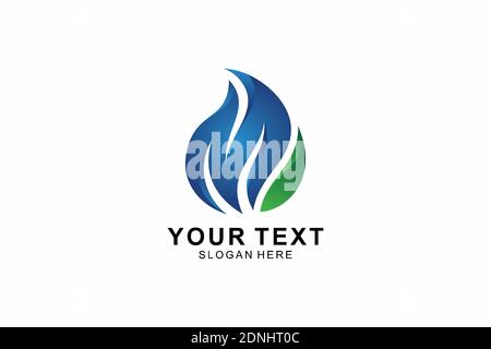 Oil & fire, Gas logo icon symbol illustration Stock Vector