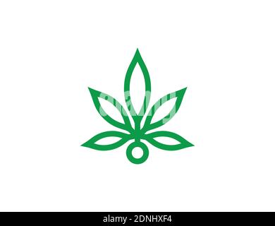 marijuana leaves idea logo icon symbol inspiration template Stock Vector