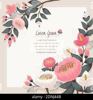 Spring floral frame Vector illustration Stock Vector Image & Art - Alamy