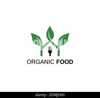 home cooking organic food logo design template Stock Vector