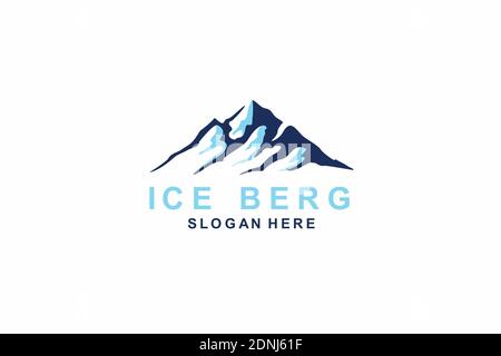 Iceberg logo synbol illustration isolated on white background Stock Vector