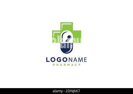 Pharmacy Logo Template, Icon, Symbol, design Stock Vector