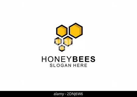 Honey Logo Template icon Design Concept inspiration Stock Vector
