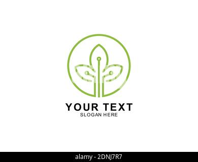 tech tree logo icon symbol inspiration template Stock Vector