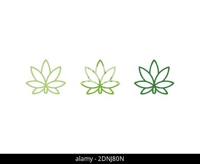 marijuana leaves idea logo icon symbol inspiration template Stock Vector