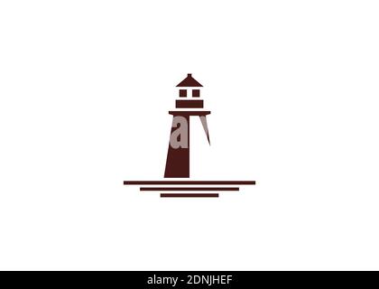 symbol icon lighthouse simple logo design inspiration Stock Vector