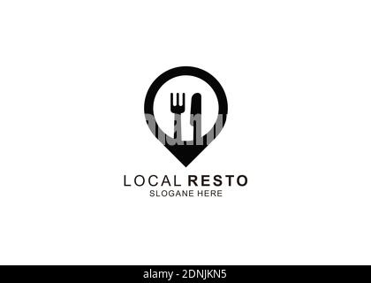 simple icon local restaurant Logo Template Design inspiration Stock Vector