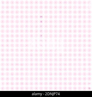 Valentine's day word puzzle seamless pattern with words about love. Lettering pattern for 14 february gifts wrapping, packaging, printing. Stock Vector