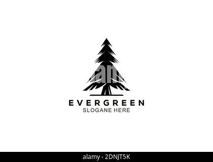 simple icon tree pine Logo Template Design inspiration Stock Vector