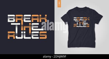 Break the rules graphic t-shirt vector design, typography, poster, print Stock Vector