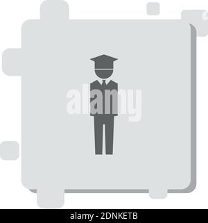 porter with hat vector icon modern simple vector illustration Stock Vector