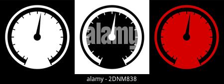 Car gauges, speedometer. Modern car dashboard element. Vector icon in flat style Stock Vector