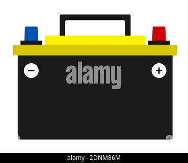 car battery icon in flat style. Maintaining battery power. Maintenance in a car repair shop. Vector Stock Vector