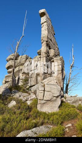 Sheep rocks formations in Karkonosze National Park, Poland. Stock Photo