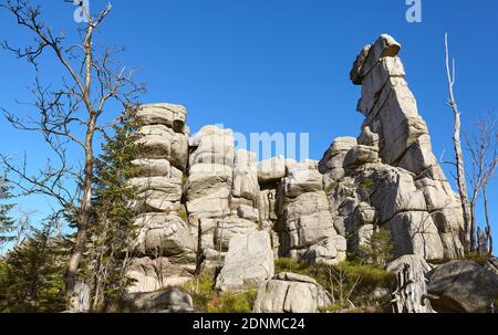 Sheep rocks formations in Karkonosze National Park, Poland. Stock Photo
