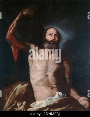 Saint Bartholomew, painting by Workshop of Jusepe de Ribera, 1651 Stock Photo