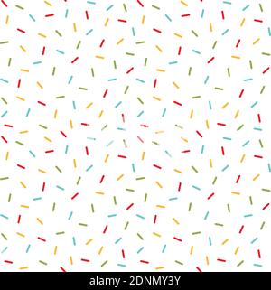 Colorful sprinkles abstract seamless pattern vector background Stock Vector