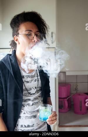 Man smoking cigarette Stock Photo