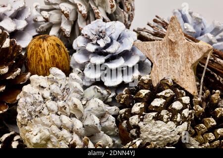 Christmas pine cones Stock Photo
