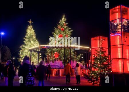 Thessaloniki, Greece - December 15, 2020: Christmas decorations in ...