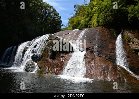 Coal Creek Falls in Runanga New Zealand Stock Photo