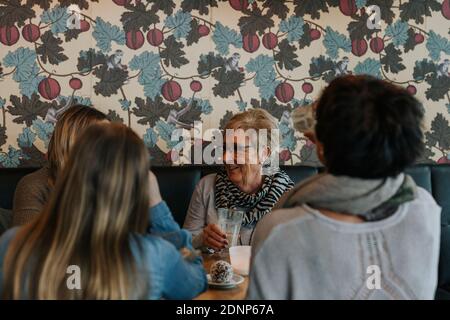 Women having coffee in cafe Stock Photo
