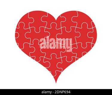 Partial parts and particles are combined, joined and united into one heart - polyamory, - love relationship include multiple lovers, partners and sign Stock Photo