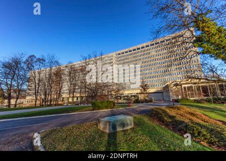 Geneva, Switzerland - December 7: Headquarters of the International Labour Office Stock Photo