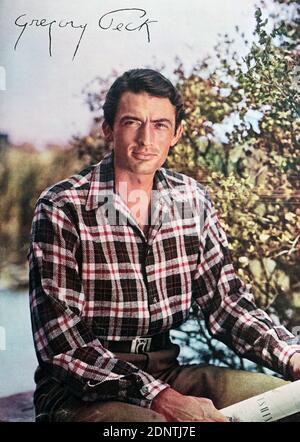Photograph of Gregory Peck (1916-2003) an American actor . Stock Photo