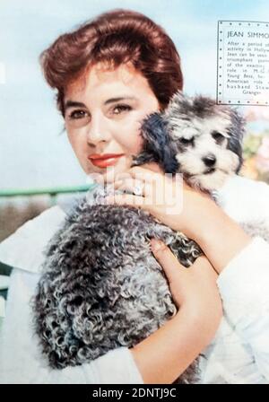 Photograph of Jean Simmons (1929-2010) a British actress and singer. Stock Photo