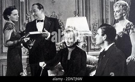 Film still from 'Mrs. Parkington' starring Greer Garson, Walter Pidgeon, Agnes Moorehead, and Cecil Kellaway. Stock Photo