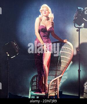 Photograph of Diana Dors (1931-1984) an English film and television actress. Stock Photo